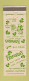 Matchbook Cover - Brennan's Restaurant Berkeley CA Irish