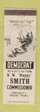 Matchbook Cover - HW Happy Smith Commissioner Odessa TX election