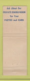 Matchbook Cover - Town House Cafeteria Midland TX