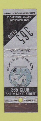 Matchbook Cover - 265 Club San Francisco CA nude girlie
