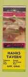 Matchbook Cover - Hanks Tavern Iliff Colorado WORN billiards
