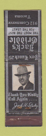 Matchbook Cover - Jack's Griddle Tacoma WA CROWN WEAR