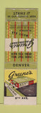 Matchbook Cover - Greene's Denver Colorado SPOT STRIKER