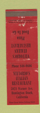 Matchbook Cover - Vittorio's Italian Restaurant Huntington Beach CA WEAR