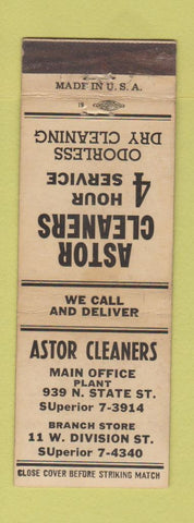 Matchbook Cover - Astor Cleaners Chicago IL WEAR