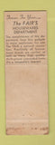 Matchbook Cover - The Fair Oak Park Chicago IL