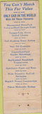 Matchbook Cover - 1940 Buick  WORN