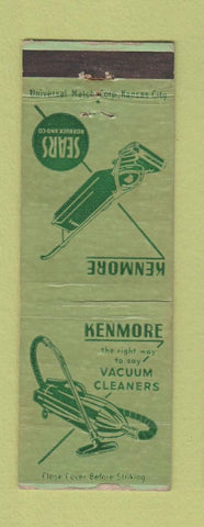 Matchbook Cover - Kenmore Vacuum Cleaners Kansas City MO Sears WEAR