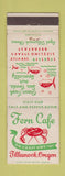 Matchbook Cover - Fern Cafe Tillamook OR