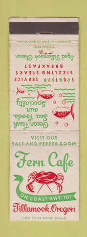 Matchbook Cover - Fern Cafe Tillamook OR