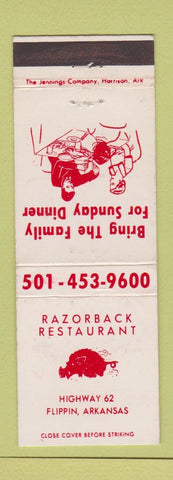 Matchbook Cover - Razorback Restaurant Flippin AR