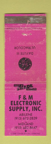Matchbook Cover - GE General Electric Midland Abilene TX WORN