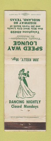 Matchbook Cover - Speed Way Lounge Midland TX WEAR