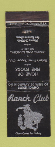 Matchbook Cover - Ranch Club Boise ID WEAR