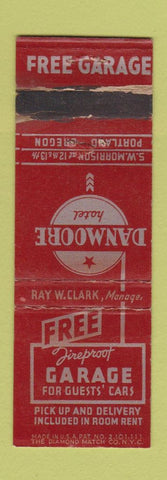 Matchbook Cover - Danmoore Hotel Portland OR WORN