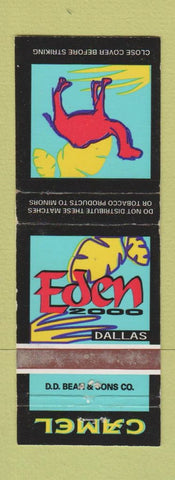 Matchbook Cover - Camel Cigarettes Eden 2000 Dallas TX WEAR