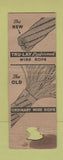 Matchbook Cover - Tru Lay Wire Rop American Cable Wilkes Barre PA POOR