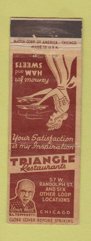 Matchbook Cover - Triangle Restaurants Chicago IL girlie WEAR