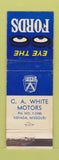 Matchbook Cover - 1966 Ford CA White Motors Nevada MO