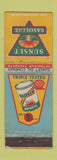 Matchbook Cover - Sunset oil gas Rainbow Batteries