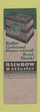 Matchbook Cover - Sunset oil gas Rainbow Batteries