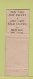 Matchbook Cover - John Opitz Chevrolet Omaha NE