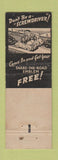 Matchbook Cover - Huffman's Shell oil gas Roxana IL WORN