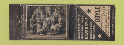 Matchbook Cover - Dave Doyle  Freight Lines Saginaw MI WEAR