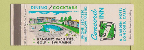 Matchbook Cover - Concord Inn CA