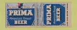 Matchbook Cover - Prima Beer Chicago IL BOBTAIL