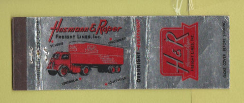 Matchbook Cover - Husmann Roper Trucking ST Louis MO WEAR