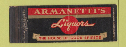Matchbook Cover - Armanetti's Liquor Chicago IL Full Length