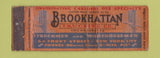 Matchbook Cover - Brookhattan Trucking New York City POOR Full Length