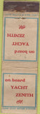 Matchbook Cover - Yacht Zenith WORN