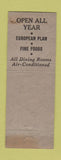 Matchbook Cover - Hotel Berkeley Carteret Asbury Park NJ Full Length