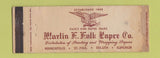 Matchbook Cover - Martin Falk Paper Minneapolis St Paul MN WEAR Full Length