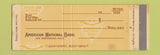 Matchbook Cover - American National Bank San Bernardino CA  Full Length