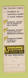 Matchbook Cover - American National Bank San Bernardino CA  Full Length