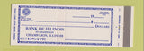 Matchbook Cover - Bank of Illinois Champaign IL Full Length