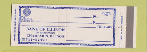Matchbook Cover - Bank of Illinois Champaign IL Full Length