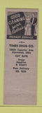 Matchbook Cover - Park Avenue Cleaners Times Drug Cleveland OH Full Length