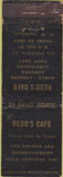Matchbook Cover - Redd's Cafe Pittsburgh PA WEAR