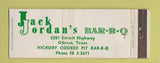 Matchbook Cover - Jack Jordan's BBQ Odessa TX Full Length