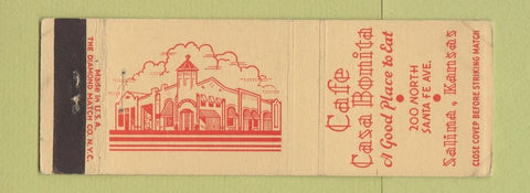 Matchbook Cover - Cafe Casa Bonita Salina KS