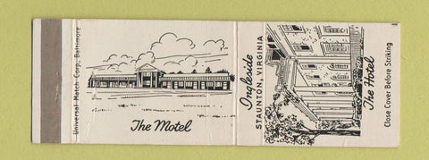 Matchbook Cover - Ingleside Motel Hotel Staunton VA WEAR