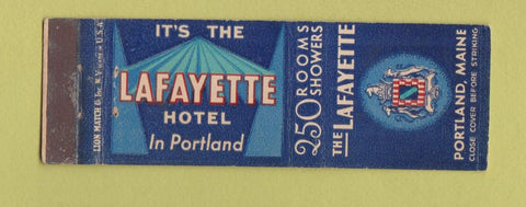 Matchbook Cover - Lafayette Hotel Portland ME