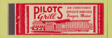 Matchbook Cover - Pilots Grill Bangor ME RED Full Length