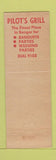 Matchbook Cover - Pilots Grill Bangor ME RED Full Length