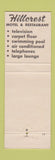 Matchbook Cover - Hillcrest Motel Pocahontas AR