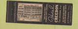 Matchbook Cover - Hotel Creedon Ottawa IL